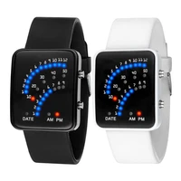 hot led electronic wrist watch sector binary digital waterproof fashion unisex couple watches sma66