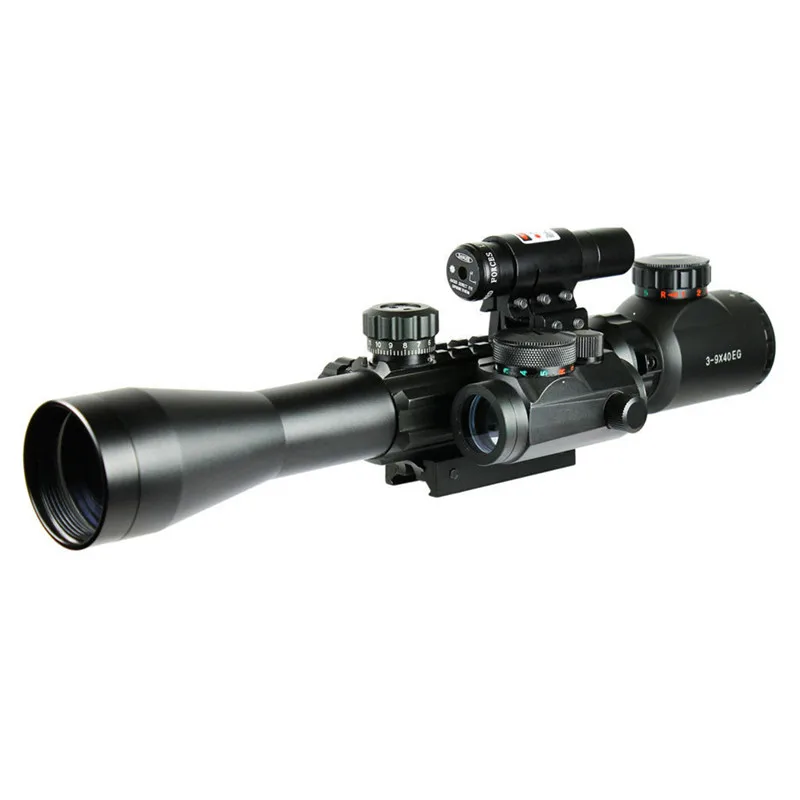 FS охотничья страйкбольная оптика 3 9X40 с подсветкой Красный лазерный прицел