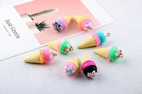 10pcs 3d ice cream resin charms earring pendant diy craft fit for bracelet jewelry finding handmade 1535mm