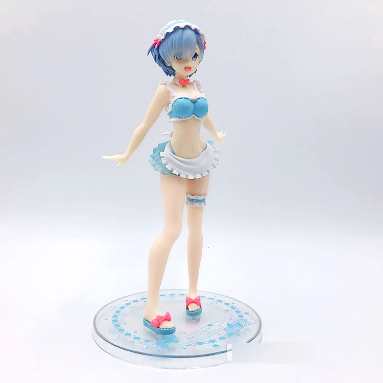 

23cm Original Japanese anime figure Re Life in a different world from zero swimsuit Rem Maid ver action figure