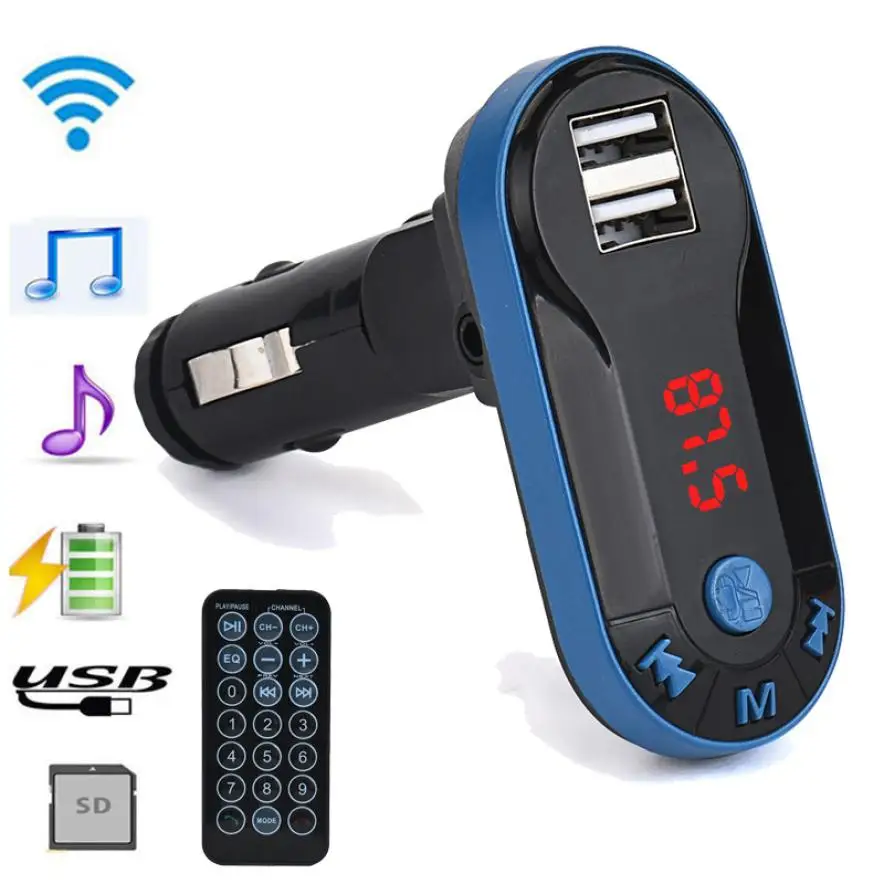 HL 2017 Bluetooth беспроводной fm передатчик MP3 плеер Handsfree автомобильный комплект USB TF SD
