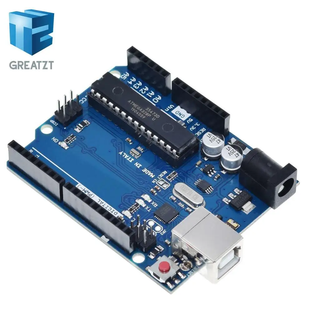Официальная коробка GREATZT UNO R3 ATMEGA16U2 + чип MEGA328P для платы разработки Arduino USB кабель 1