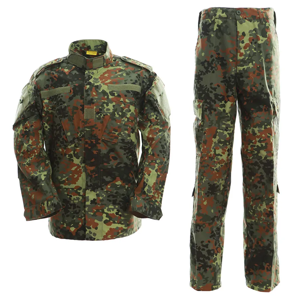 GERMAN ARMY WOODLAND CAMO Suit ACU BDU Military Camouflage Suit sets CS Combat Tactical Paintball Uniform Jacket & Pants