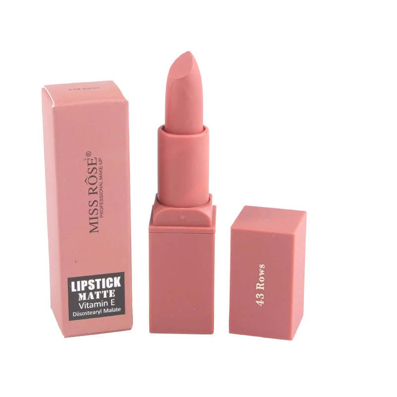 

Miss Rose Matte Lipstick Red Velvet Nude Batom Long Lasting Waterproof Lipgloss Moisturizing Lip Stick Lips Cosmetics MakeUp 1PC