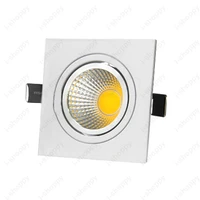 dimmablen 3w5w7w10w15w led cob recessed light grille lamp bedroom super market reading room white shell