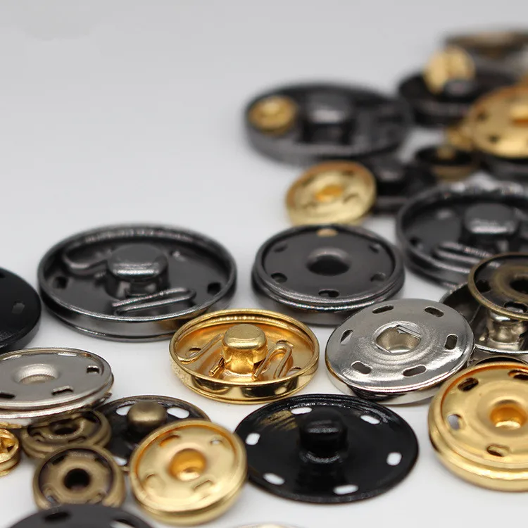 50sets 8mm-30mm metal snap button for child coat women shirt press DIY craft clothing silver gold gun black | Дом и сад