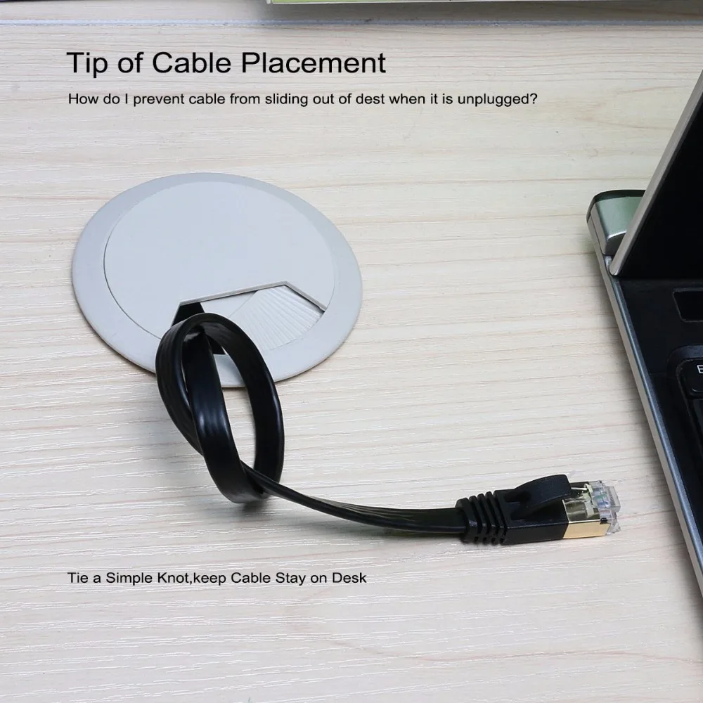 2 м 6 футов Cat7 Ethernet плоский Соединительный сетевой кабель экранированный (STP) с