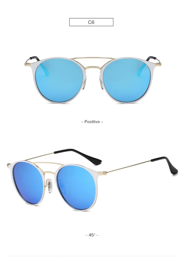 Мода круглый polaroid glassses Солнцезащитные очки Женщины Мужчины брендовые дизайнерские polarized pilot vintage зеркало очки женщин Оттенки