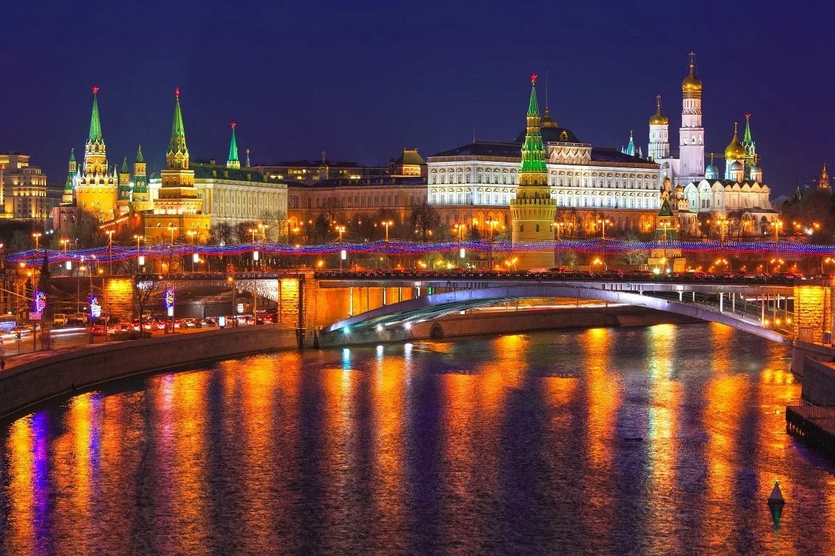 Кремль зимой Москва Россия 250PFJ под заказ плакат на холсте из ткани (в наличии