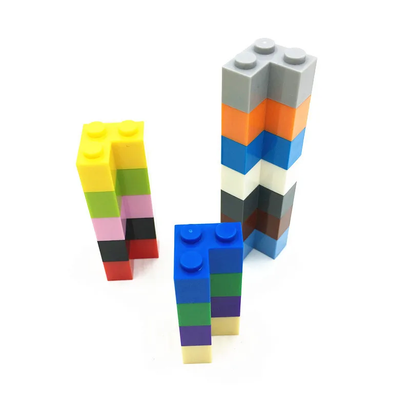 80 шт./лот MOC толстый Кирпич 2x2 угловая пластина строительные блоки детали