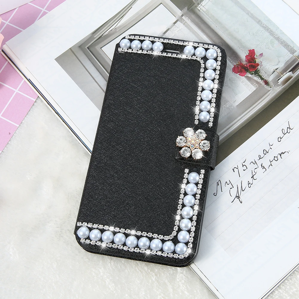 Kisscase кожа флип чехол для iPhone 6 S 7 Plus со стразами держатель кошелек Стенд Крышка 5 5S