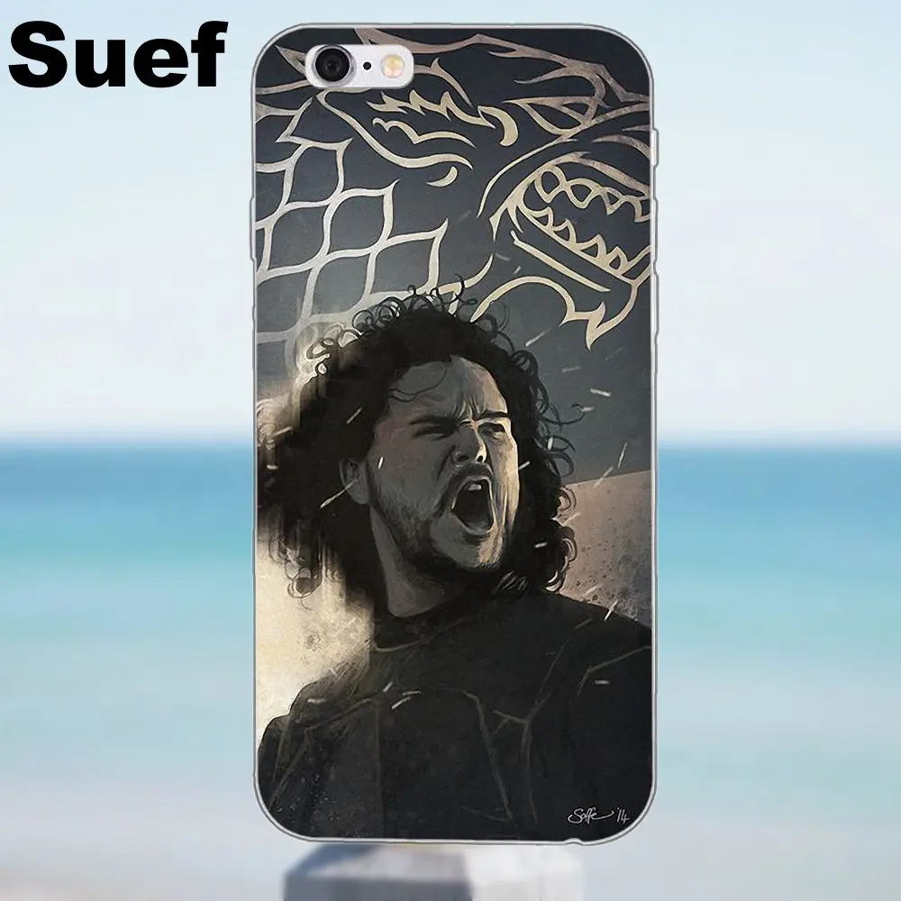 Suef House Stark Got мягкий чехол для телефона iPhone X 4 4S 5 5S 5C SE 6 6S 7 8 Plus Samsung Galaxy A3 A5 J1 J3 J5 J7 2016