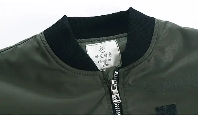 Spring Autumn Jackets for Boy Coat Bomber Jacket Green Boy's Windbreaker Winter Jacket Kids Children solid Jacket