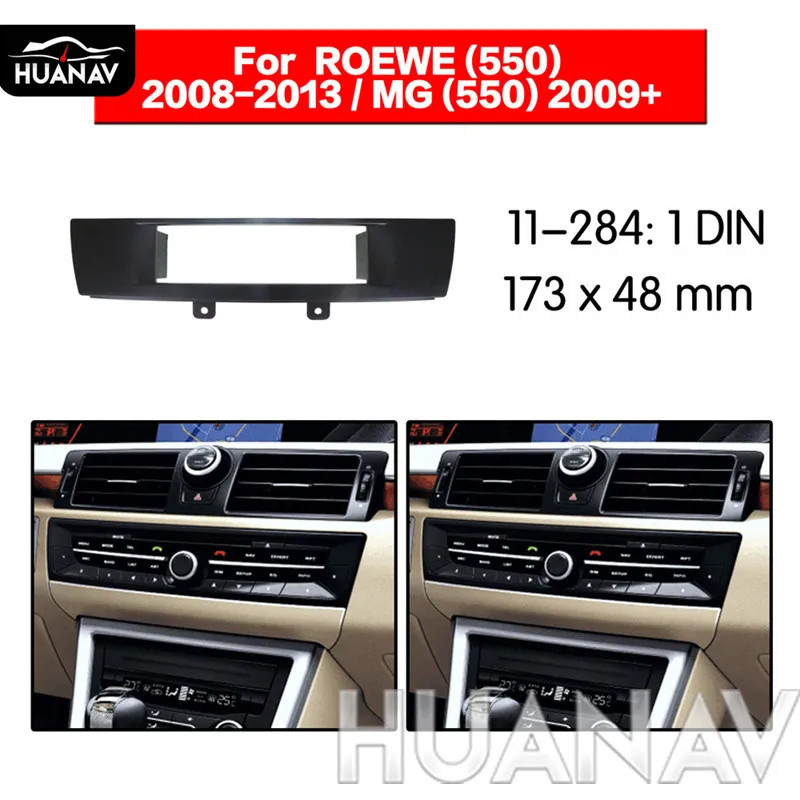 

HUANAV Car Radio stereo Fitting installation adapter fascia For 2008-2013 ROEWE 550/2009+ROVER MG6 Radio frame Audio Fascia