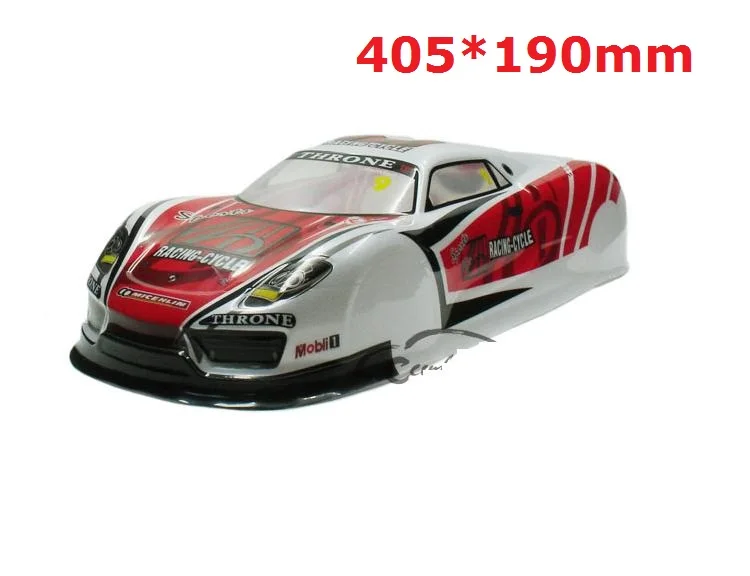 Светло-серый Новейший 1/10 rc автомобильный Корпус Корпуса для 1:10 гоночного автомобиля 94111 Ширина: 190 мм/195 мм несколько вариантов - Цвет: Светло-серый