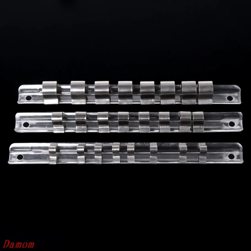 Держатель для гнезда 1/4 &quot3/8&quot 1/2 &quotс 8 зажимами на рельсе органайзер хранения