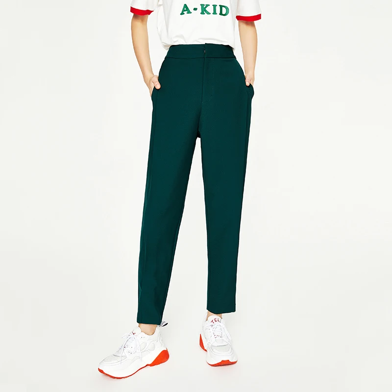 Toyouth High Waist Harem Pants Autumn Solid Trousers Women Fashion Loose Radish Pantalones Mujer Size 25~31 Casual Pants