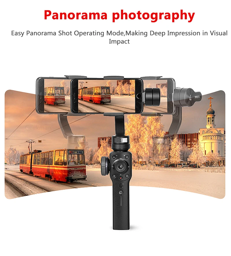 Zhiyun Smooth 4 Карманный 3-осевой бесщеточный шарнирный стабилизатор для камеры для iPhone samsung S8 gopro56 PK DJI Osmo 2 Smooth Q eyemind s5