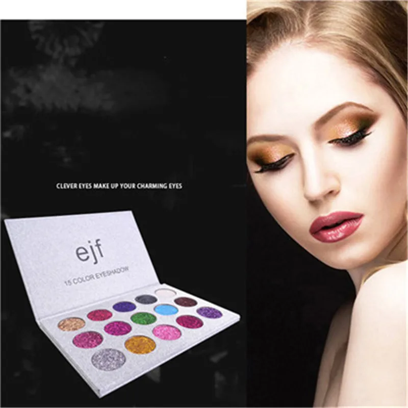 15 Colors Eye Shadow Palette Glitter Waterproof Long-lasting Make Up Shimmer Shiny Powder |