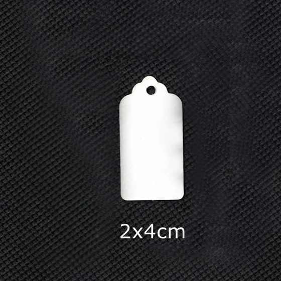 2x4cm White Крафт-бумага, ярлыки для подарков Волнистый Край Свадебная вечеринка бумажная бирка ценник бирка 100 шт./лот - Цвет: 2x4cm White