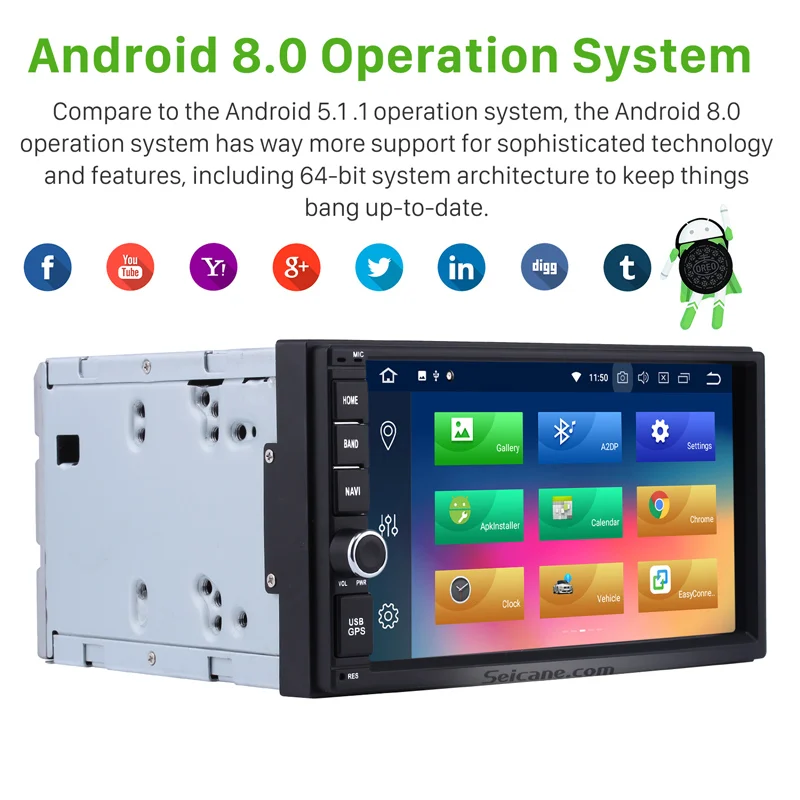 Распродажа Seicane 2Din Android 8 0 7 &quotУниверсальный Автомобильный Радио gps
