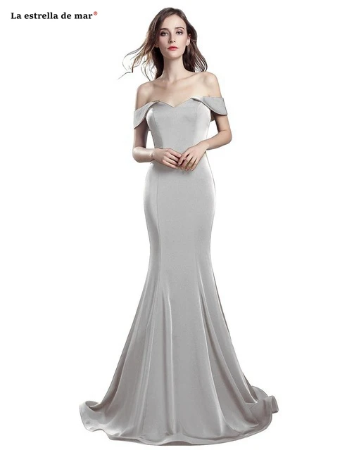 Vestido madrinha2021 Новое атласное с вырезом лодочкой высокий разрез сексуальное