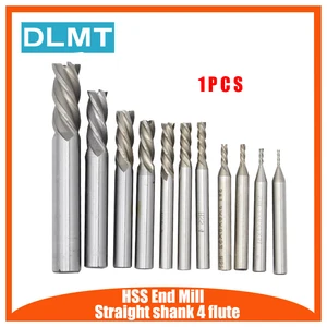 1 шт., фрезы с прямым хвостовиком с ЧПУ, 4 фрезы, сверло, металлообрабатывающий инструмент 23468101214 мм для фрезерного станка
