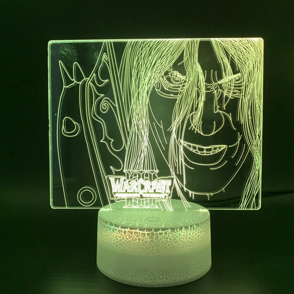 3d оптический светодиодный Ночной светильник, Usb World of Warcraft, декоративная детская комната, подарок на день рождения, Wow Sylvanas Windrunner, 3d лампа