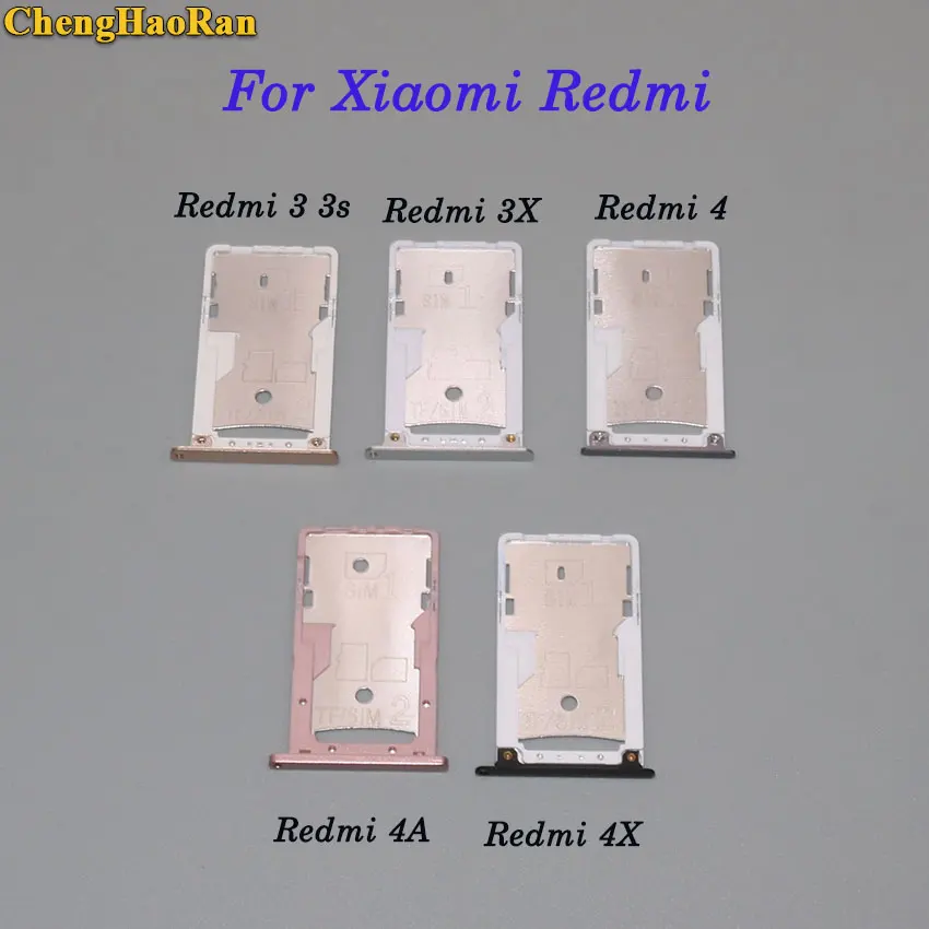 Разъем для слота sim карты ChengHaoRan разъем держателя xiaomi redmi 3 3S 4 4A 4X|Соединители| |