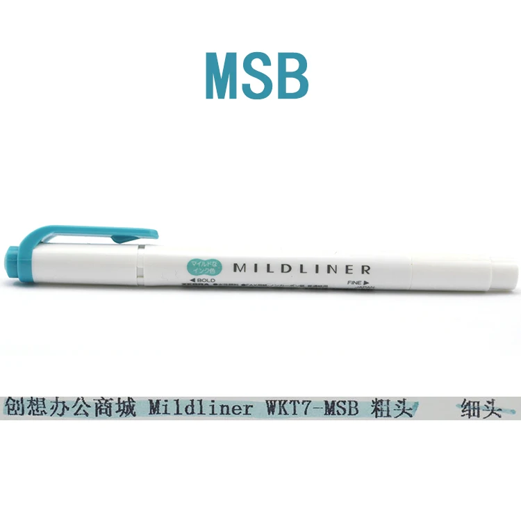 Зебра MildLiner текстовый маркер двухсторонний круглый носок/косой WKT7 3/5 цветов Absorted офисные и школьные принадлежности - Цвет: see chart