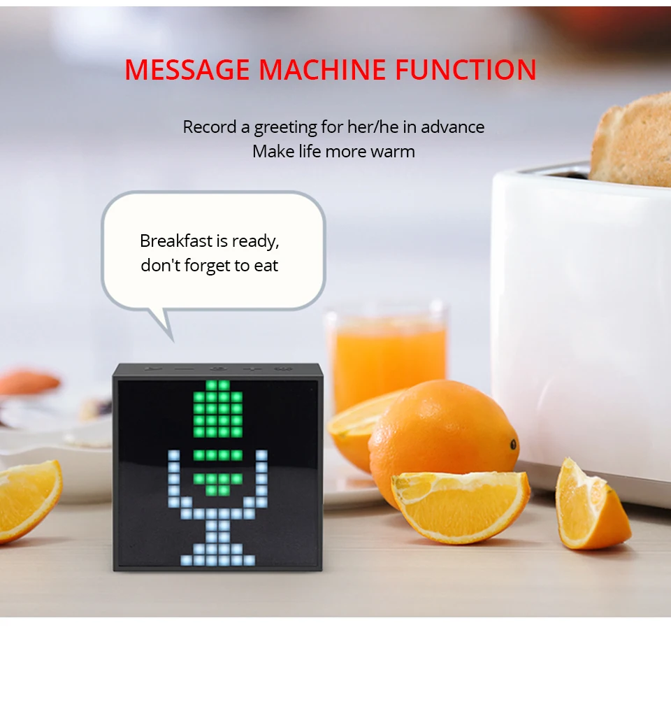 Divoom Tivoo Timebox Evo портативный Pixel Art беспроводной Bluetooth 5,0 динамик светодиодный смарт-будильник с приложением для IOS Android