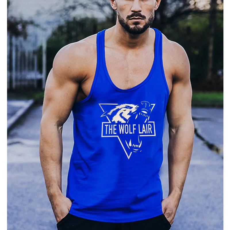 Рубашка для занятий спортом мужские без рукавов жилет бодибилдинга тельняшка