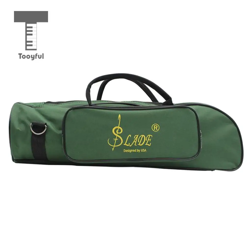 Tooyful Trumpet Bag Gig Oxford Cloth For LADE Soft Case Thicken Green | Спорт и развлечения