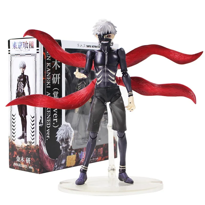 15 см Токийский Гуль Фигурки игрушки Ken Kaneki Пробуждение Ver. Шаржа PVC подвижная