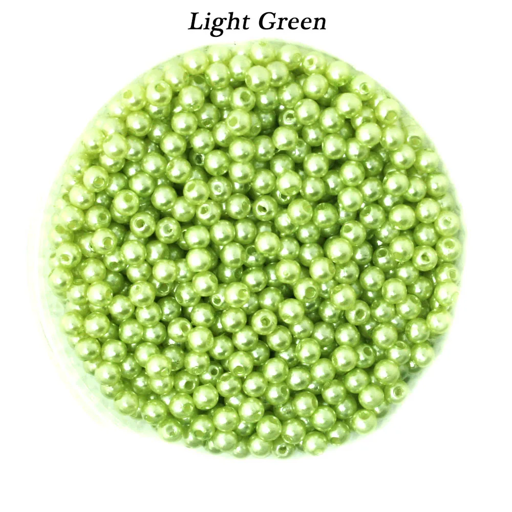 4mm 1000pcs Round Imitation Plastic Beads Pearl For Jewelry Making Necklace Bracelet DIY Findings Accessories | Украшения и