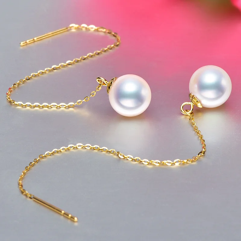 Серьги с натуральным жемчугом Akoya 7 5 мм|wire earrings|wire earring designswire wire |