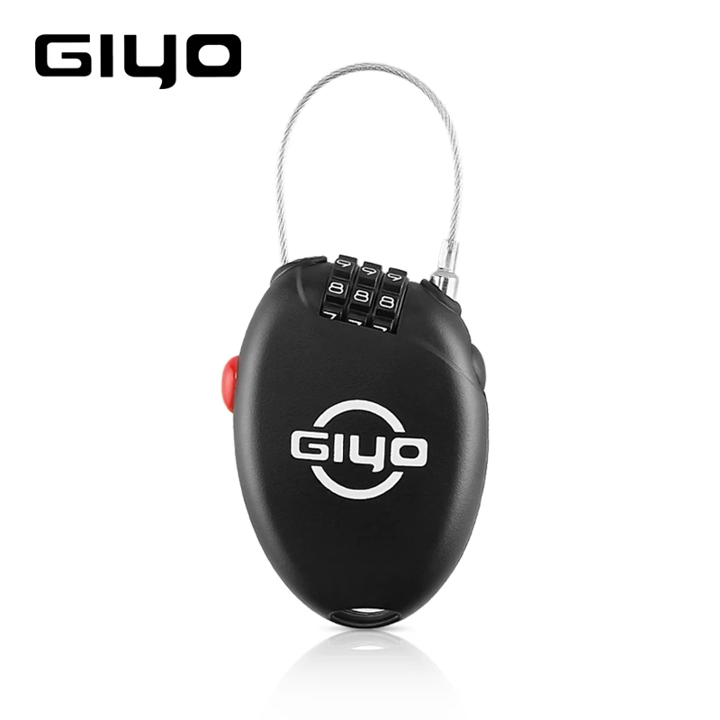 

GIYO Multi Function Mini Cable Bicycle Lock 3 Digit Password Bike Lock Cycling Helmet Lock Anti Theft Code Padlock Lock For Bike