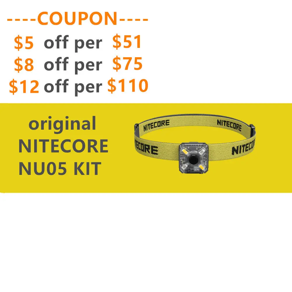 NITECORE NU05 KIT светильник перезаряжаемый через USB налобный фонарь многоцелевой