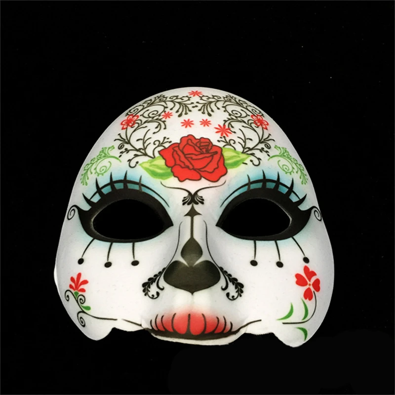 1pc Characters Women/Men Retro Printed Full Face Half Skull Head Ghost Dance Mask Party Grand Event/Halloween Prop | Дом и сад