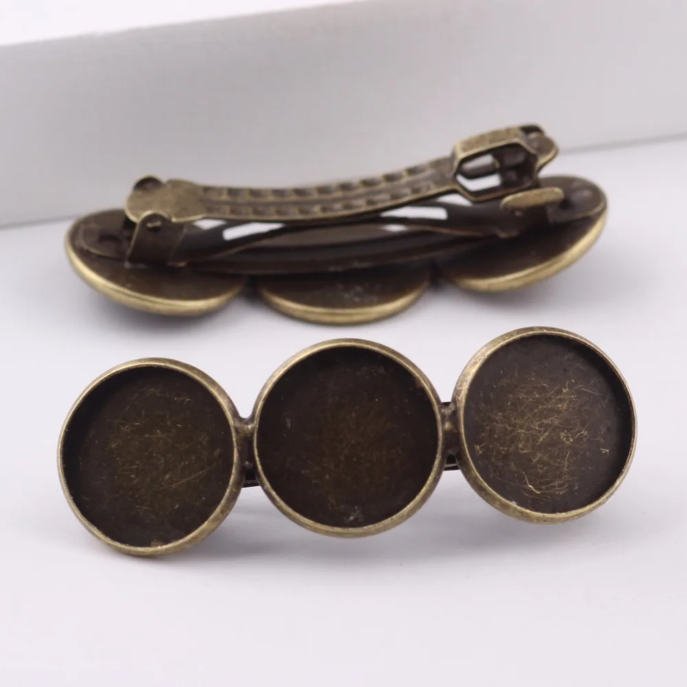 10 шт. зажимы для волос с камеей и кабошоном 16 мм|diy jewelry|cameo cabochonantique bronze |