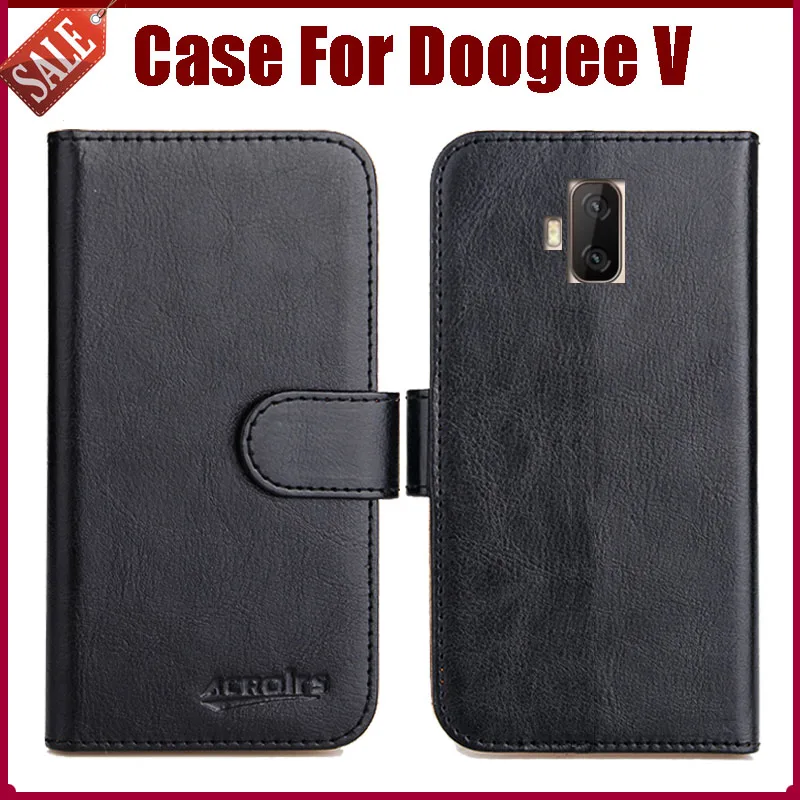 

Hot Sale! Doogee V Case New Arrival 6 Colors High Quality Flip Leather Protective Cover For Doogee V Case Phone Bag