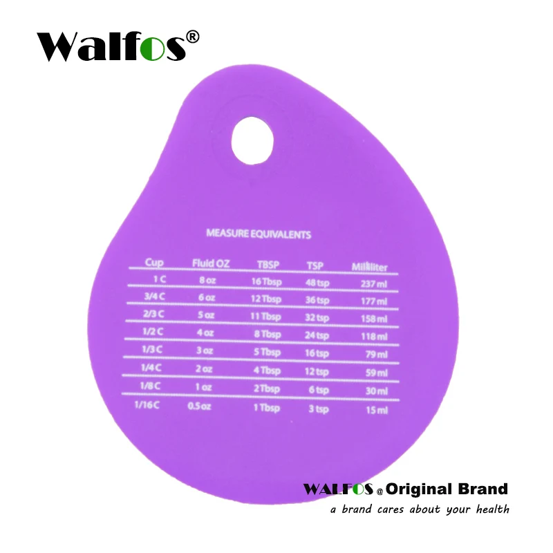 Purple Walfos кастрюля для чистки силиконовой чаши скребок для измерения сливок конверсионный шпатель инструмент для выпечки - Цвет: Purple