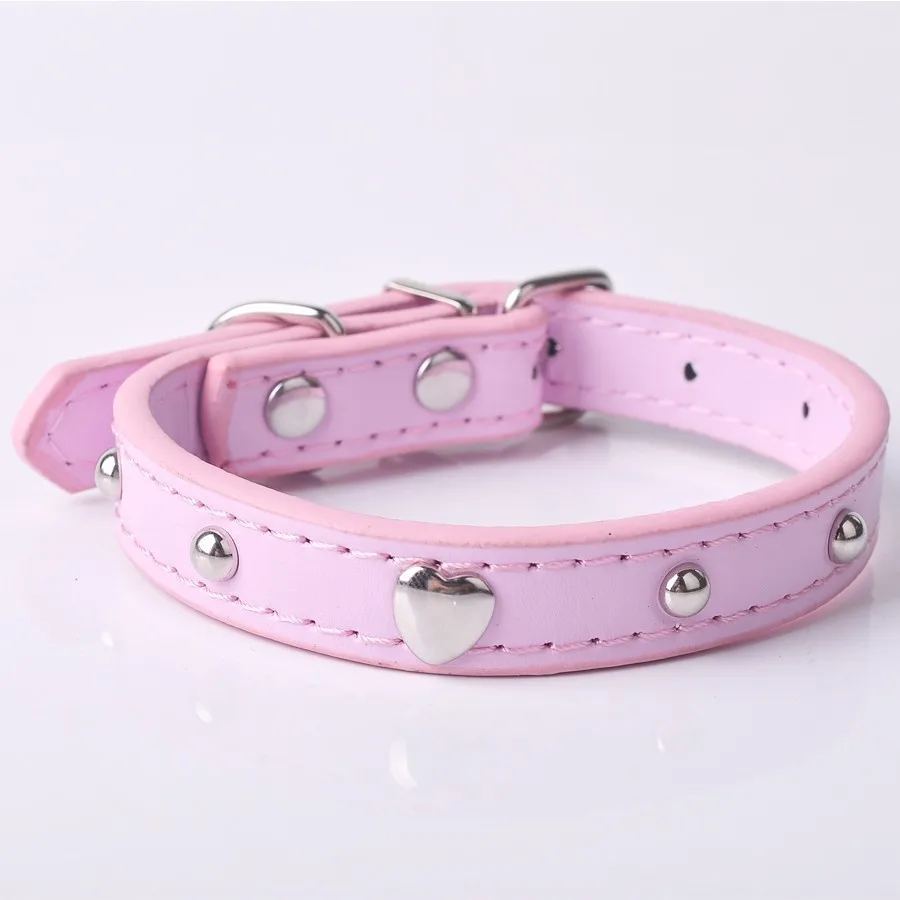 ошейники для собак все Pet Puppy ошейник розовый цвет Cat Цепочки и ожерелья Bling Сердце