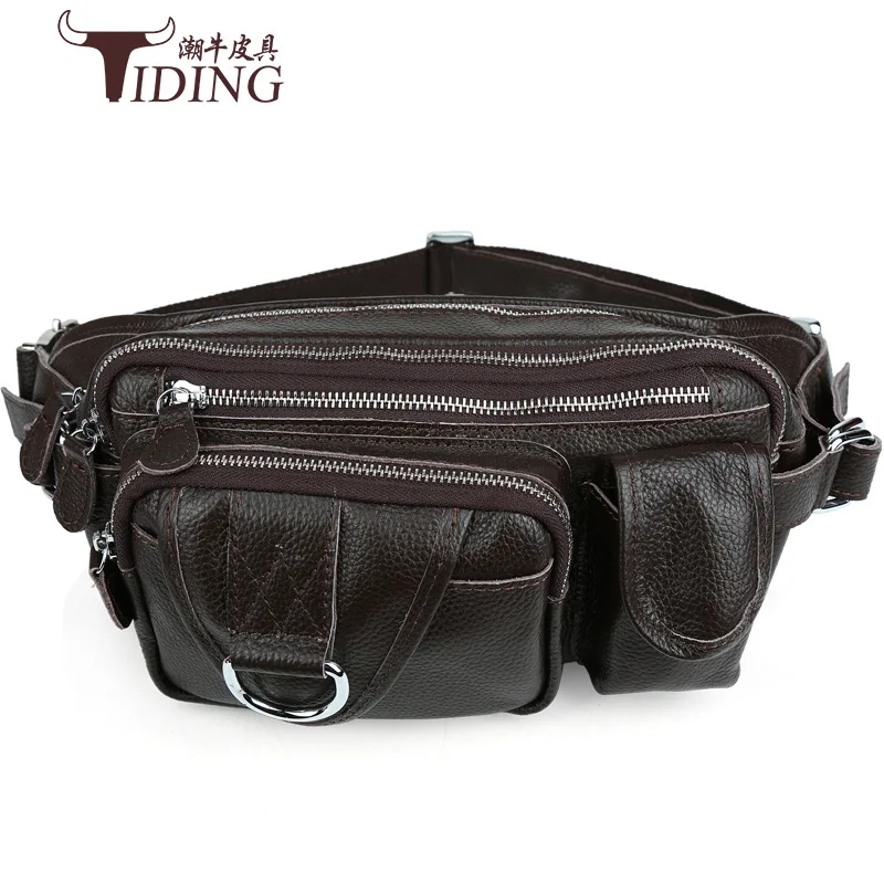 Поясные сумки из коровьей кожи для мужчин новинка 2017 мужские Модные Брендовые