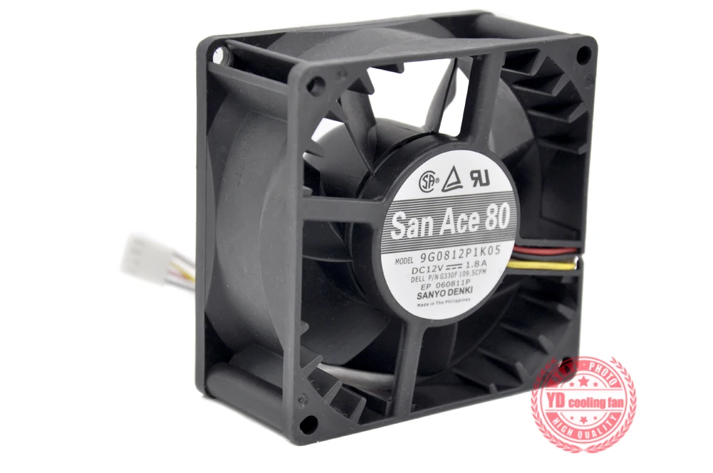 Новый вентилятор охлаждения SANYO SAN ACE80 8 см 8038 12 в а 9G0812P1K091 4 линии | Компьютеры и