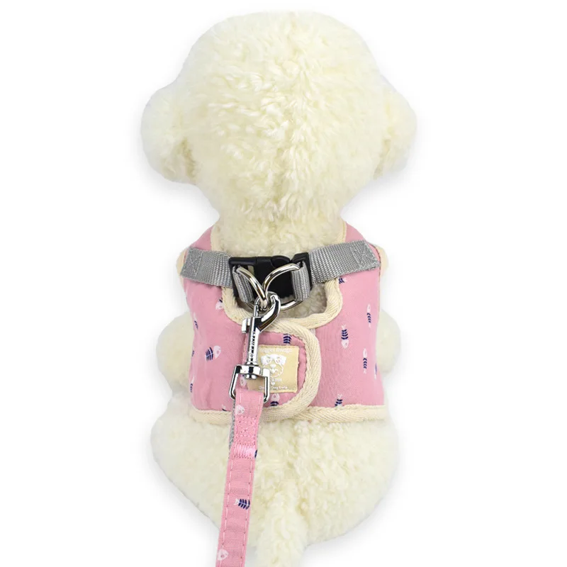 FENG PEI 2018 New Cartoon Pet Vest Harnesses 12 Colors 4 Size Small Dog Cat Harness Cotton Mesh For Chihuahua | Дом и сад