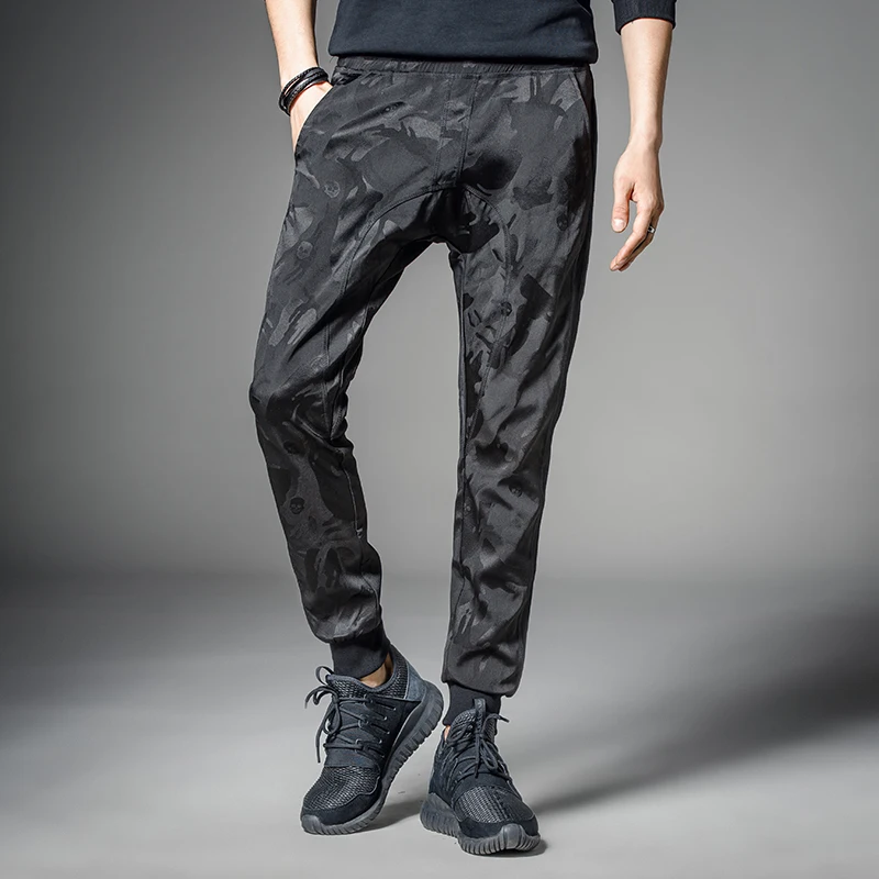 Новинка 2017 весенне-осенние стильные мужские брюки модные повседневные