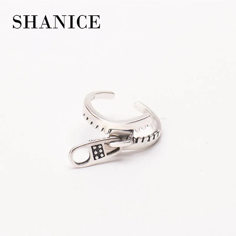 SHANICE Аутентичные 925 пробы серебряные Открытые Кольца Ретро в форме молнии сделать старый тайский серебро Элегантные украшения кольцо улица