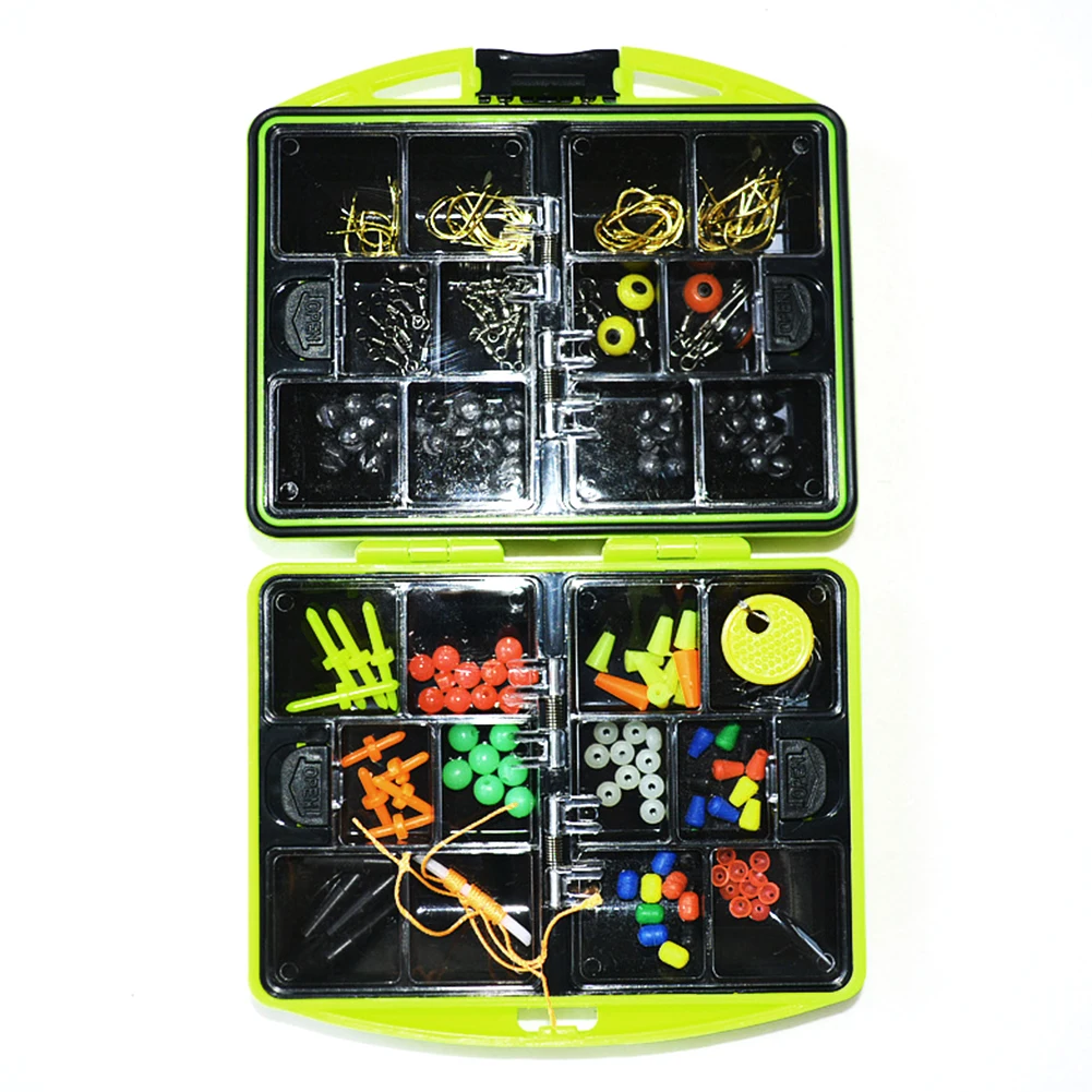 24 отделения набор рыболовных крючков Вертлюги приманки полезные снасти коробка