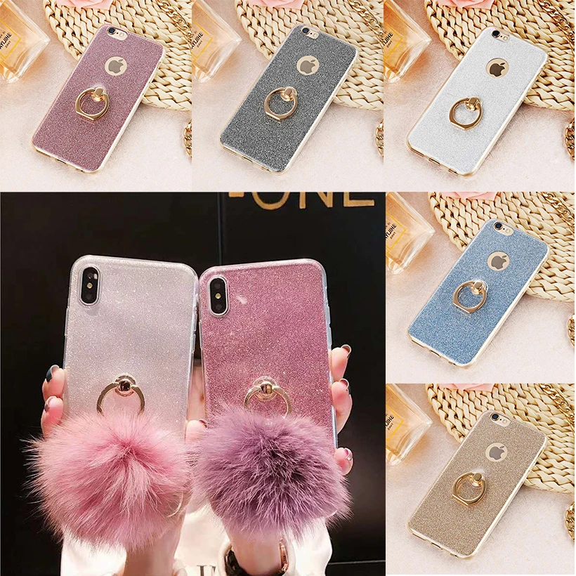 Блестящие Чехлы для Huawei Honor V20 View 20 8A 8C Y9 Y6 Prime Pro 2019 P30 Lite с плюшевым мехом теплый